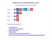 Tablet Screenshot of olsenhome.com